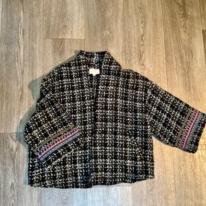Everly Cropped Tweed Jacket – Boxy Fit w/ Statement Sleeves
